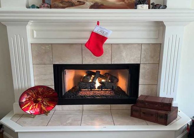 Vented Gas Log Installation in Kansas City Home, installed by Chimney Restoration of KC team