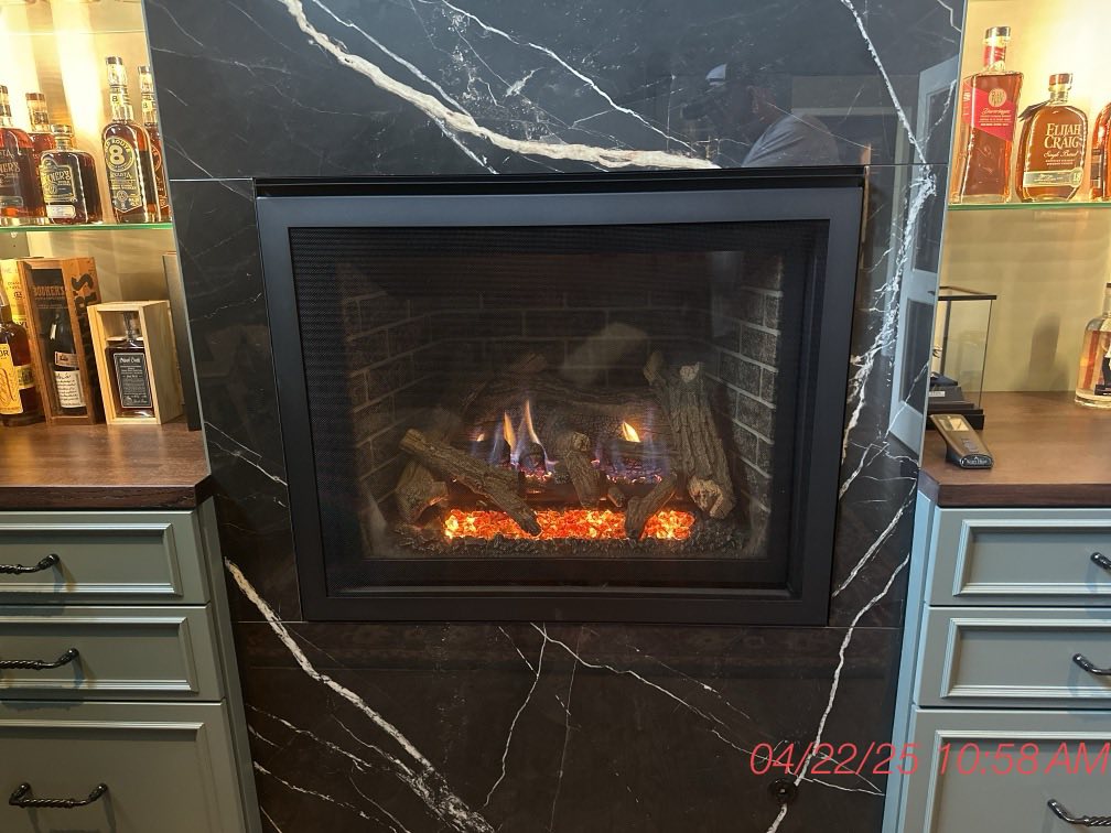 Completed Fireplace Insert Installation Leawood, KS - Chimney Restoration of Kansas City