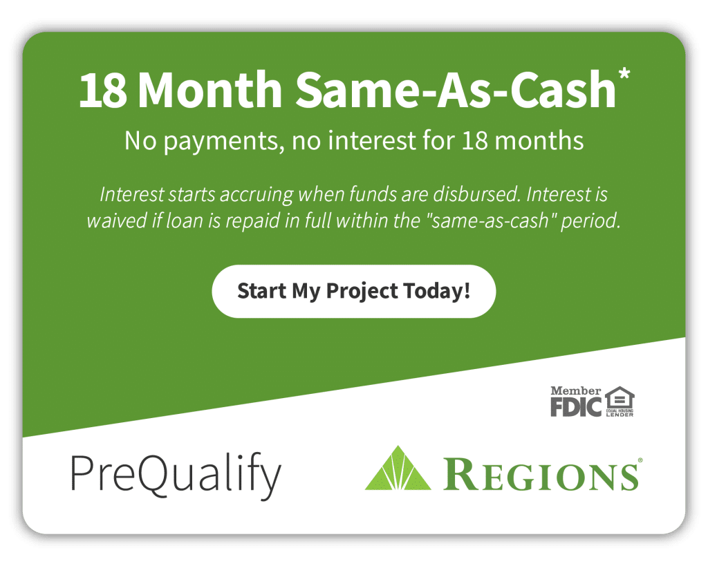 18-months same as cash finance offering